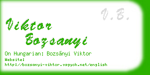 viktor bozsanyi business card